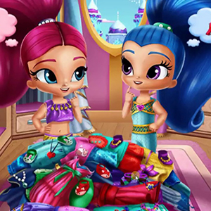 Free Game Glittery Genies Wardrobe Cleaning